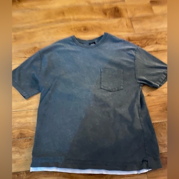 Zara Men’s Heavy Cotton Stonewash Grey T-Shirt Size medium - Picture 7 of 11